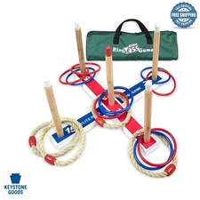 Elite Sportz Ring Toss Game for Kids & Family - Outdoor Lawn Yard Toss Game