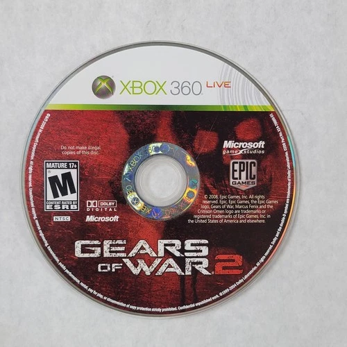 Gears of War 2 Microsoft Xbox 360 2008 Loose Disc Epic Games