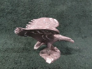 Vintage 4" Pewter American Bald Eagle Figure Sculpture Ray Lamb 1987