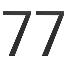 2 Pcs 4 Inch House Numbers Self-adhesive Acrylic Modern House Number Black 7 