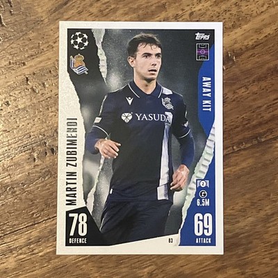 Match Attax Extra 2023/24 Martin Zubimendi Auswärtstrikot (Beschreibung lesen)