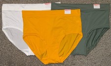 Lane Bryant Cacique White Green Yellow LOT Comfort Bliss Full Brief Panty 14/16