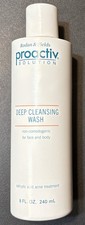 PROACTIV DEEP CLEANSING WASH 8 oz Bottle Acne Body Care OPEN NO SEAL 2014 10/14