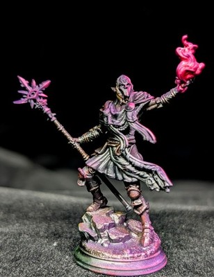 Arcane Sorcerer Elf   Arcane Flame OSL 32mm D&D Pro Painted Display Half-Elf DnD