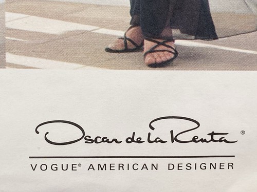 Seltenes Oscar de la Renta 90er festliches Partykleid Vogue Muster 2374 Größe 10 ungeschnitten - Bild 5 von 7