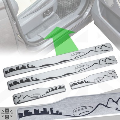 Door scuff plate INSERTS for Range Rover Evoque Scuff Plate Kit Cityscape Silver