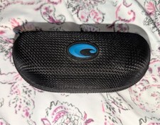 Costa Del Mar Sunglasses Case Zip Zippered Hard Clamshell Holder Black