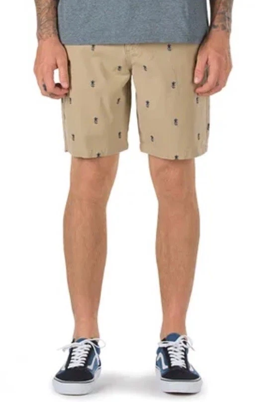 VANS pantaloncino uomo Cremieux casual piatto davanti SKULL leggero taglia 32