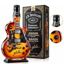 Gitarre Geformte Flasche Tennessee Whiskey Flasche Rock Style Glas Dekanter Neu