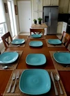 Turquoise Fiesta Square Dinner Plates. 7.5" Set Of 8