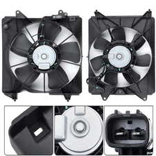 2pcs AC Condenser Radiator Cooling Fan Assembl For 2016-2022 Honda HR-V 1.8L NEW