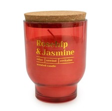 Large Scented Candles Glass Jar Rosehip & Jasmine Fragrance Home Relax 1 2 4 Lot