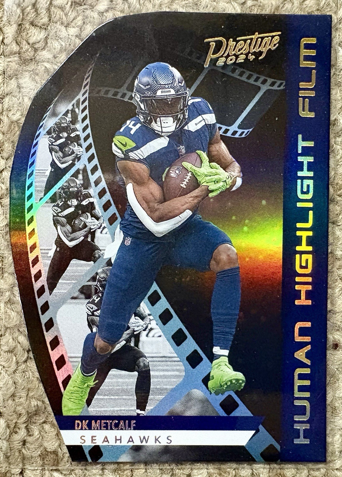 2024 Prestige DK Metcalf Human Highlight Film SSP Die Cut Case Hit Seahawks