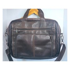Wilsons Leather Double Gusset Dark Brown Pebb...