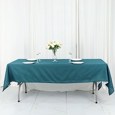 5 PEACOCK TEAL 60x102 RECTANGLE POLYESTER TABLECLOTHS Wedding Catering