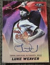 2017 Topps Fire Luke Weaver Purple Rookie RC Auto #/50 Cardinals Yankees Mets