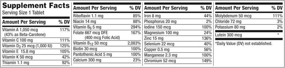Centrum Silver Mujer 50 Plus Vitaminas, Suplemento Multivitamínico, 200 Unidades Foto 4 de 4