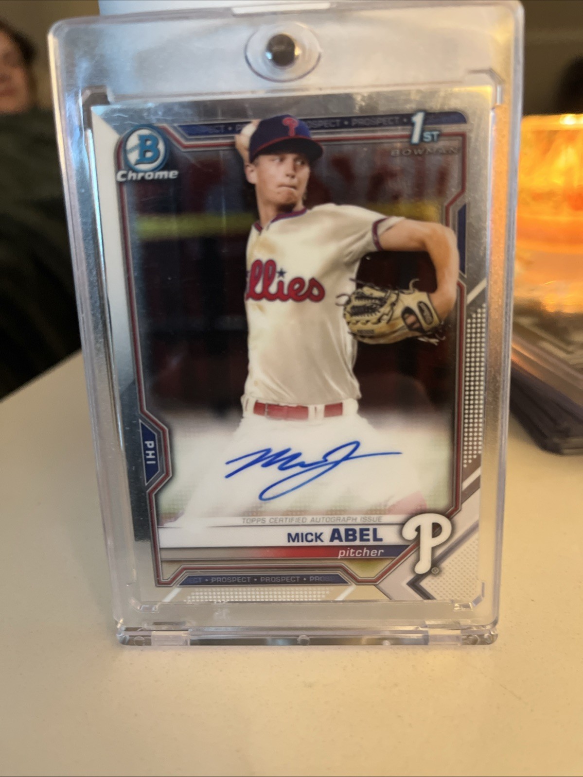 2021 Bowman Chrome 1st Mick Abel Auto Phillies