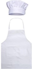 Chef Apron Hat Set Adjustable Apron with Butcher Hat Baker Costume for Men
