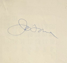Joe Torre Autograph Yankees Manager Signed Cut HOF & MVP