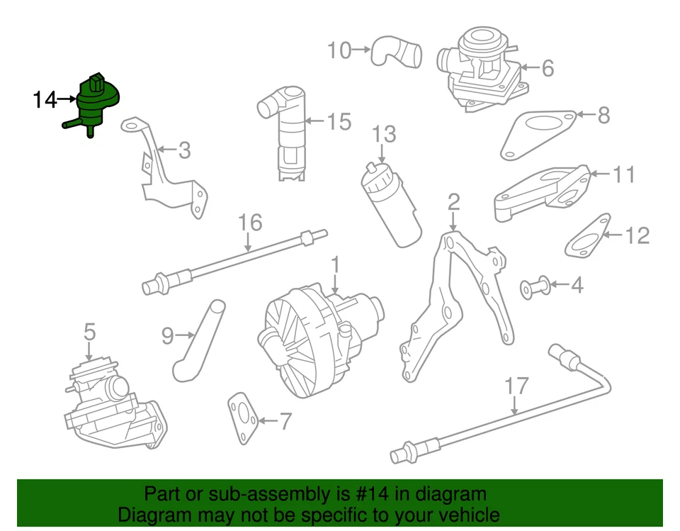 Válvula de control de purga original Mercedes-Benz 212-470-27-93 Foto 2 de 2