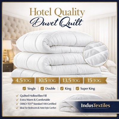 Luxus Hotel Qualität Bettdecke Steppdecke - 4,5, 10,5, 13,5, 15 TOG - Ganzjahres Bettwäsche