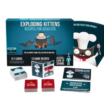 Exploding Kittens Recipes for Disaster Card Game 2-5 Players Ages 7+ Party Kids