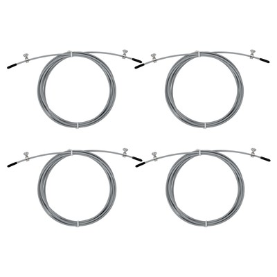 4Pcs 10Ft Speed Jump Rope Replacement Cable Professional Skipping Rope Grey