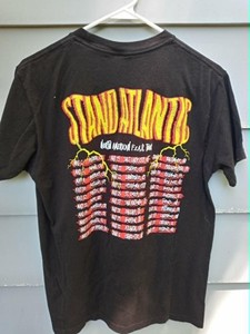 Stand Atlantic graphic 2 sided T shirt North American FEAR Tour Black Sz S EUC