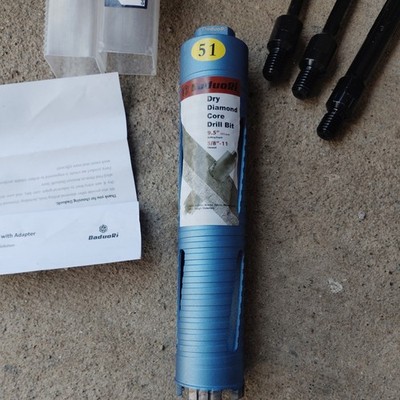 2'' DaduoRi Dry Core Drill Bit for Brick and Block -3 Adapters Included: 2 In 