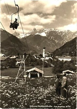Looking At Hochjoch Bahn, Mountain Cable Car In Schruns, Austria Postcard