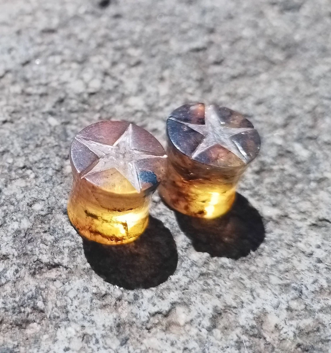 Stone gauge deals earrings