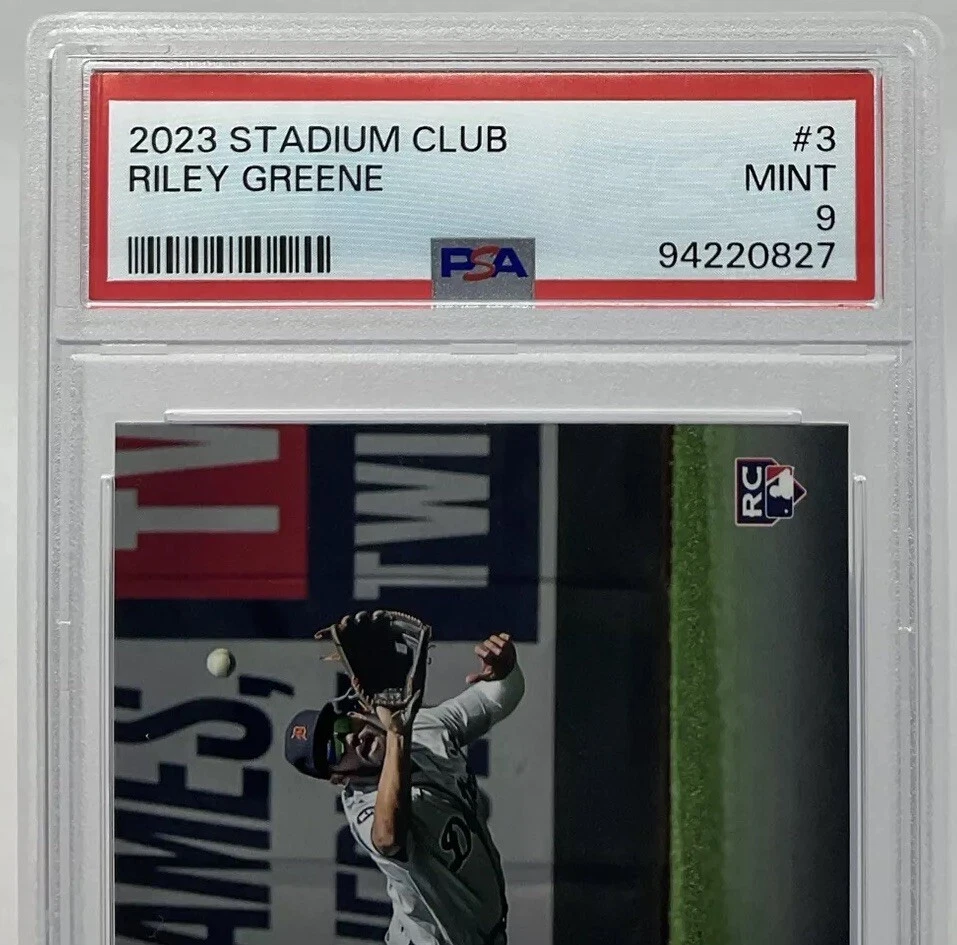 Riley Greene Rookie PSA 9 -2023 Topps Stadium Club -Tigers, Back to the Playoffs - Image 2 of 4