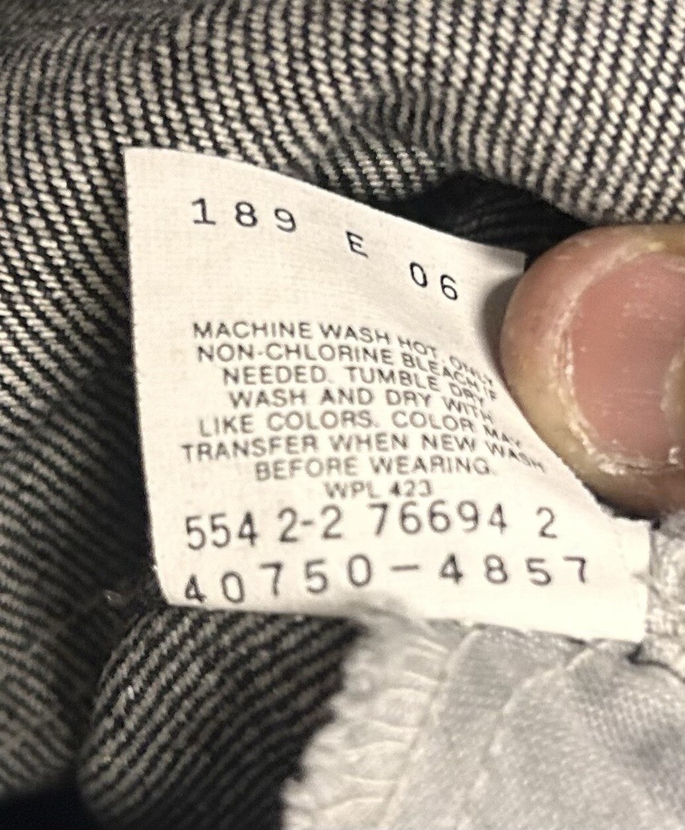 Vintage Levis 550 Jeans, Mens Black Relaxed Fit, Deadstock Adult