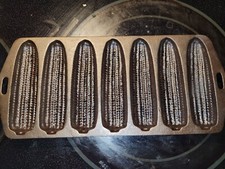 Lodge antike Gusseisen Maisbrot 7 Abschnitte Stab Pfanne Form vor 1963. H2 gemarkt