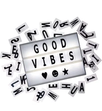 Light Box With Letters And Symbols