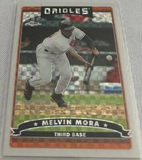 2006 Topps Chrome Baseball Melvin Mora Baltimore Orioles X-Fractor #127