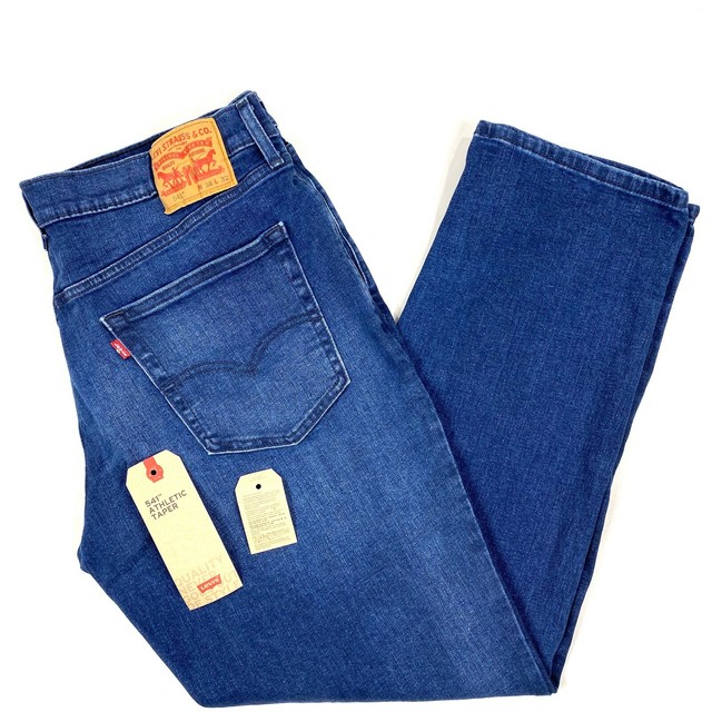 Levi Strauss mens 541 athletic fit blue jeans NWOT Size 38 x 30 distress taper l | eBay