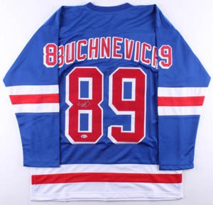 Pavel Buchnevich Signed New York Rangers Jersey (Beckett COA) Star Right Winger