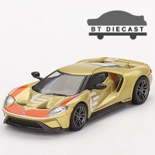 MINI GT FORD GT HOLMAN MOODY HERITAGE EDITION #5 1/64 DIECAST CAR GOLD MGT00536