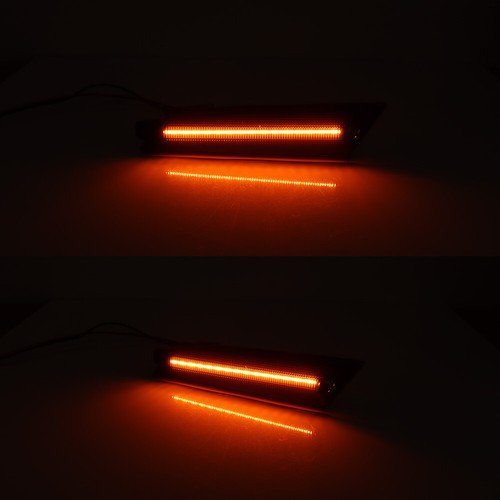 2x Smoked Front Fender Amber LED Side Markers Lights For 1979-1986 Ford Mustang - Picture 7 of 11