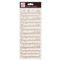 Rosegold Foil GlüCkwunsch Label Aufkleber Sticker Karten Deko WD76