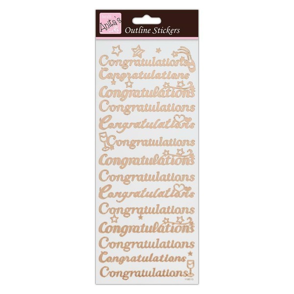 Rosegold Foil GlüCkwunsch Label Aufkleber Sticker Karten Deko WD76-image