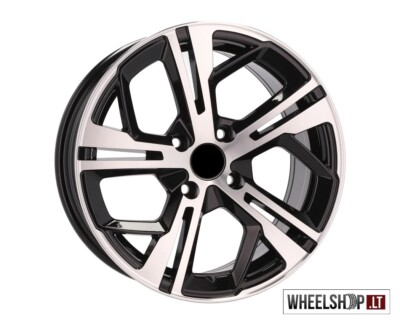 Peugeot Style Wheels R17 4x108 4x 17 inch 7J ET25 Black Machined Rims ...