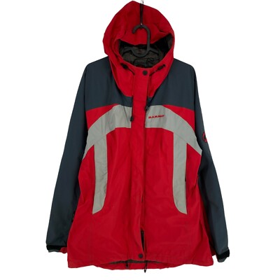 MAMMUT GORE-TEX PACLITE Rote Wasserdichte Kapuzenjacke Größe L