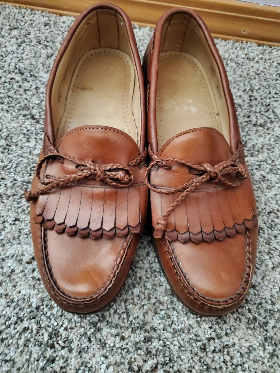 Allen Edmonds Woodstock Brown Tassel Leather Loafers Mens Sz  display picture 2