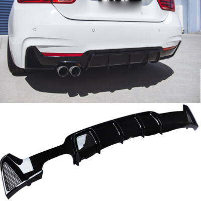 Rear Diffuser Sport Fits M Package BMW 4 Series F32 F33 F36 Gloss Black
