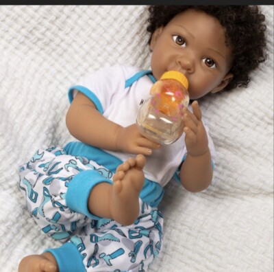Paradise Galleries Doll Black Reborn Baby Wonderfully Made 20  - New In Box