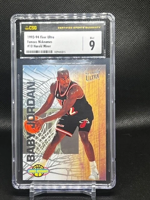 Harold Miner trading card