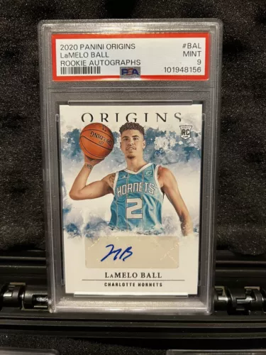 2020-21 Panini Origins Lamelo Ball Rookie RC Auto #BAL Psa 9 Mint Hornets